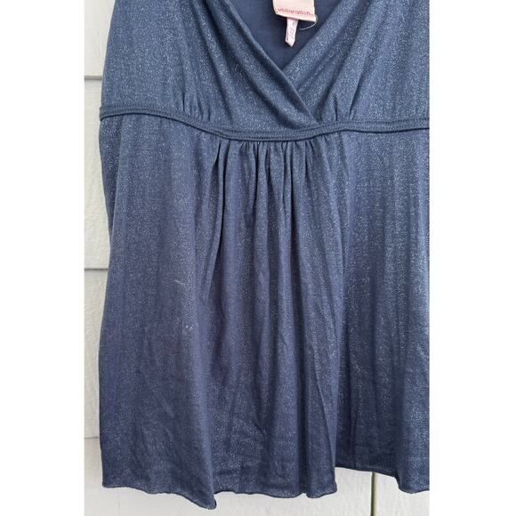 Vintage Xhilaration Women's Med Y2K Blue Glitter Babydoll Cami Soft Glam Sparkly - Picture 3 of 7